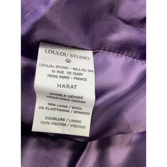 Loulou Studio 'Harat' Purple Wool Blazer Size XS - Picture 5 of 5